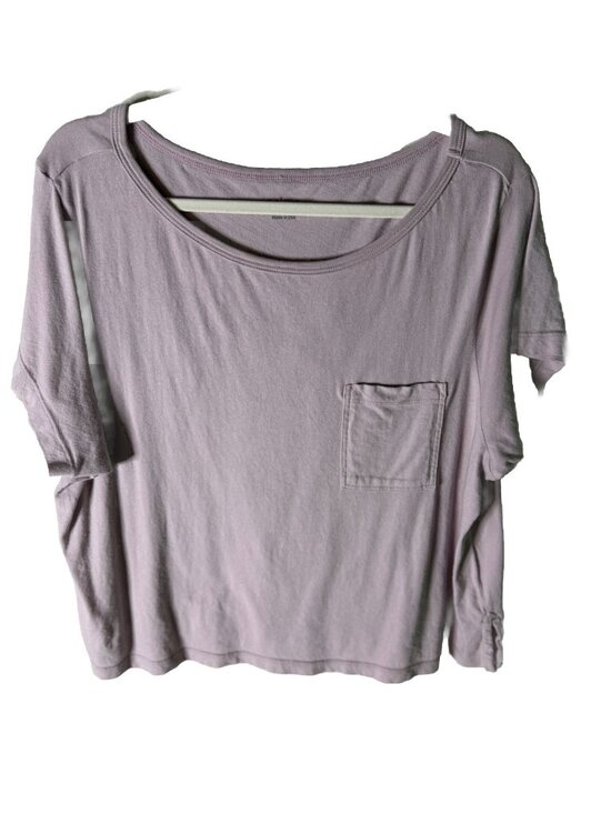 Johnny Was Tops - Johnny Was Calme Lavender Boxy Pocket Tee Size XL NEW